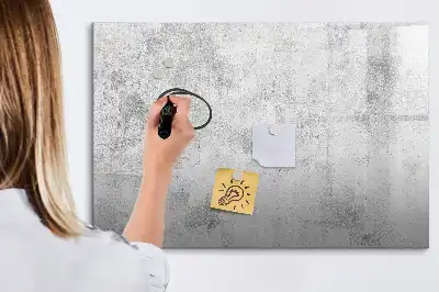 Quadro magnético para escrever acabamento de parede de concreto