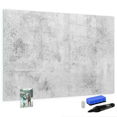Quadro magnético para escrever acabamento de parede de concreto