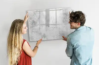 Quadro magnético para escrever acabamento de parede de concreto