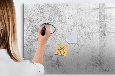 Quadro magnético para escrever acabamento de parede de concreto