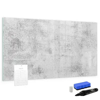 Quadro magnético para escrever acabamento de parede de concreto
