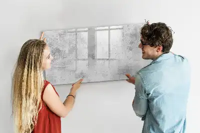 Quadro magnético para escrever acabamento de parede de concreto
