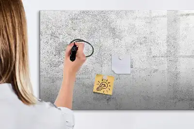 Quadro magnético para escrever acabamento de parede de concreto