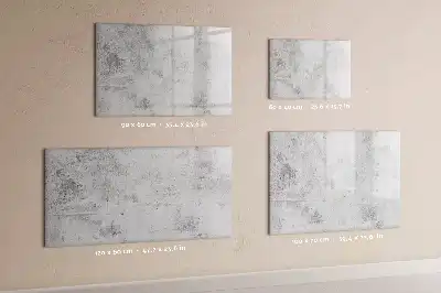 Quadro magnético para escrever acabamento de parede de concreto