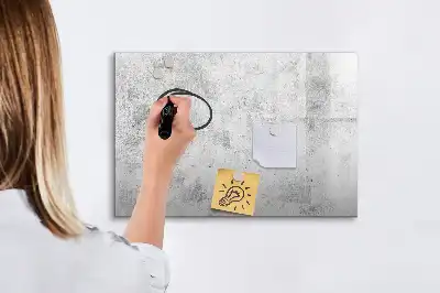 Quadro magnético para escrever acabamento de parede de concreto