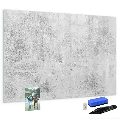 Quadro magnético para escrever acabamento de parede de concreto