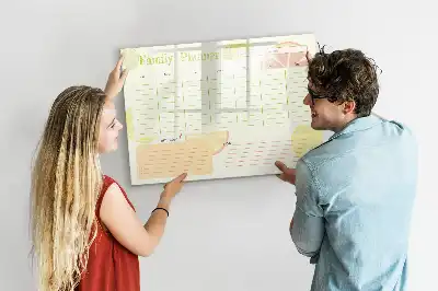 Quadro magnético para escrever planner familiar