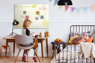 Quadro magnético para escrever planner familiar