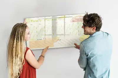 Quadro magnético para escrever planner familiar