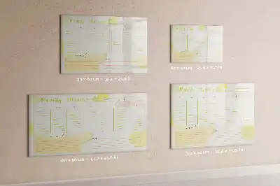 Quadro magnético para escrever planner familiar
