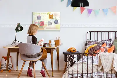 Quadro magnético para escrever planner familiar