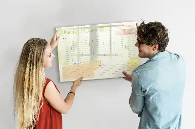 Quadro magnético para escrever planner familiar