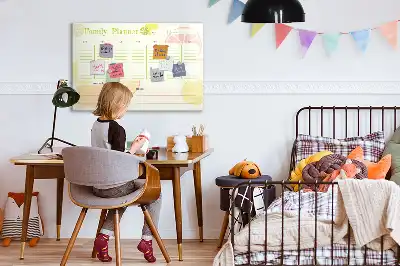 Quadro magnético para escrever planner familiar