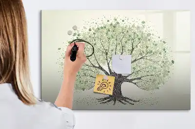 Quadro magnético para desenhar tema árvore da natureza grande