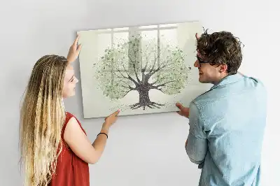 Quadro magnético para desenhar tema árvore da natureza grande