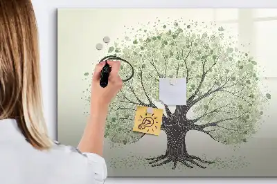 Quadro magnético para desenhar tema árvore da natureza grande