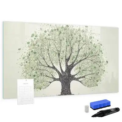 Quadro magnético para desenhar tema árvore da natureza grande