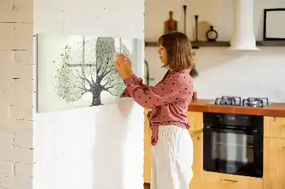 Quadro magnético para desenhar tema árvore da natureza grande
