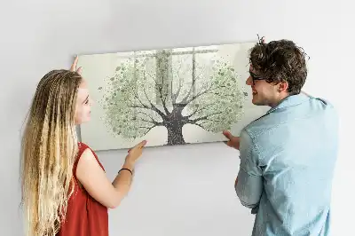 Quadro magnético para desenhar tema árvore da natureza grande
