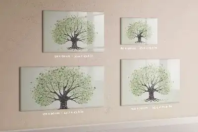 Quadro magnético para desenhar tema árvore da natureza grande