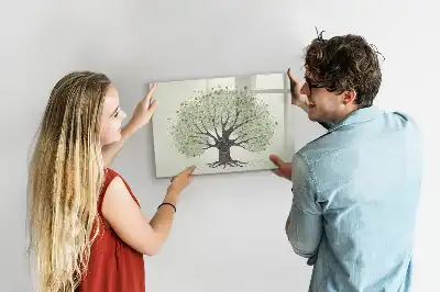 Quadro magnético para desenhar tema árvore da natureza grande