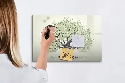 Quadro magnético para desenhar tema árvore da natureza grande