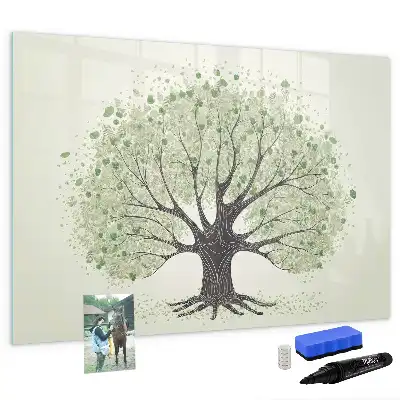 Quadro magnético para desenhar tema árvore da natureza grande