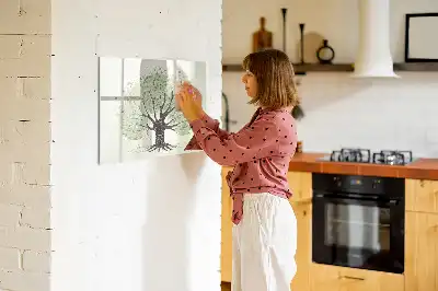 Quadro magnético para desenhar tema árvore da natureza grande