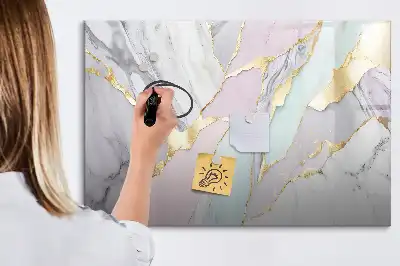 Quadro magnético para desenho com padrão de mármore