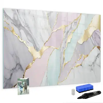 Quadro magnético para desenho com padrão de mármore