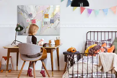 Quadro magnético para desenho com padrão de mármore