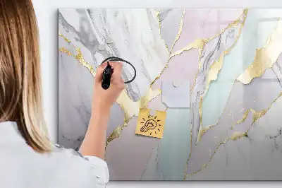 Quadro magnético para desenho com padrão de mármore