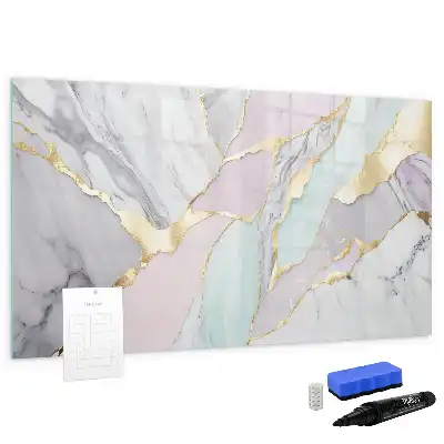 Quadro magnético para desenho com padrão de mármore