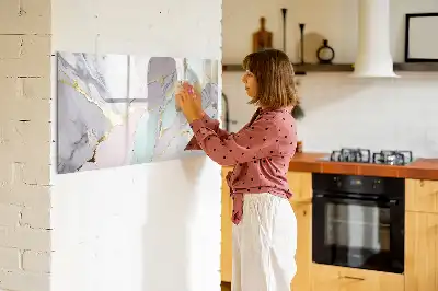 Quadro magnético para desenho com padrão de mármore
