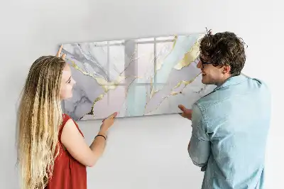 Quadro magnético para desenho com padrão de mármore