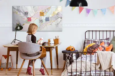 Quadro magnético para desenho com padrão de mármore