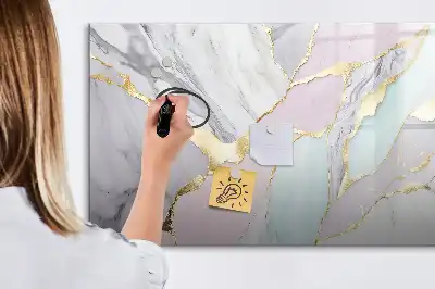 Quadro magnético para desenho com padrão de mármore