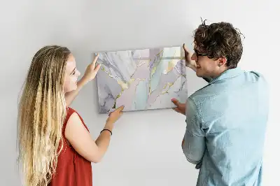 Quadro magnético para desenho com padrão de mármore