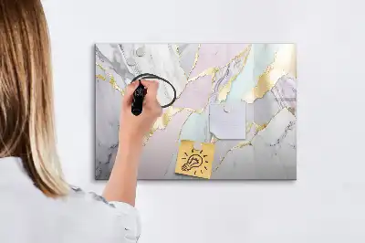 Quadro magnético para desenho com padrão de mármore