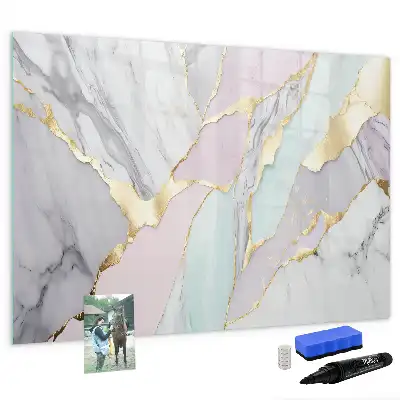 Quadro magnético para desenho com padrão de mármore