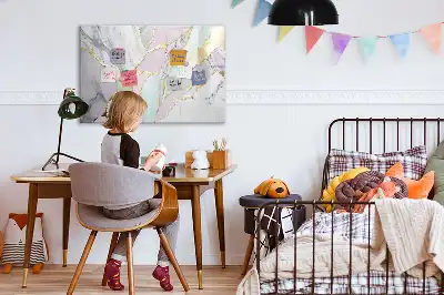 Quadro magnético para desenho com padrão de mármore