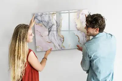 Quadro magnético para escrever na cor mármore