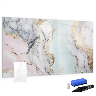 Quadro magnético para escrever na cor mármore