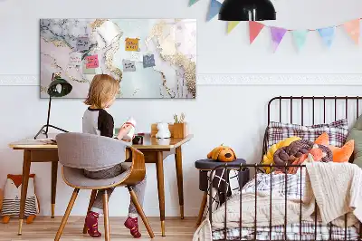 Quadro magnético para escrever na cor mármore