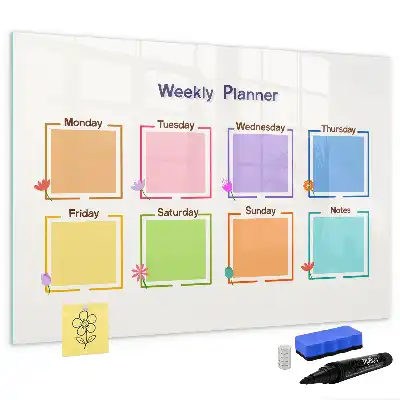 Planner semanal quadro magnético para desenhar