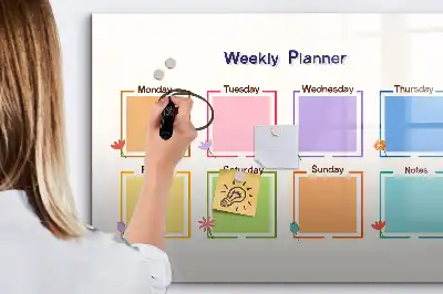 Planner semanal quadro magnético para desenhar