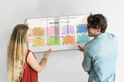 Planner semanal quadro magnético para desenhar