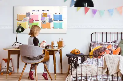 Planner semanal quadro magnético para desenhar