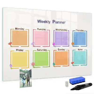 Planner semanal quadro magnético para desenhar
