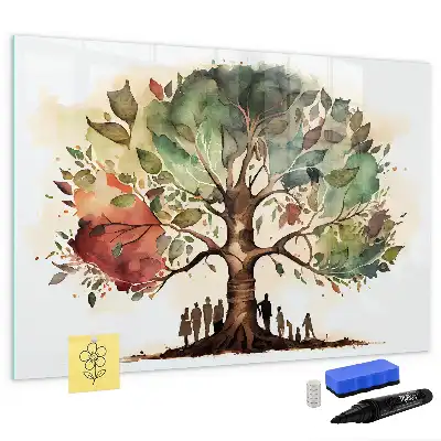 Quadro magnético para desenhar modelo árvore genealógica
